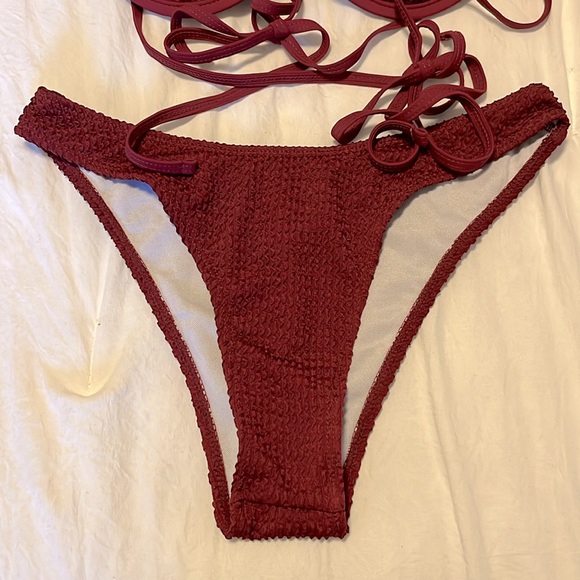 NWOT Dark Red String Bikini - Picture 4 of 9